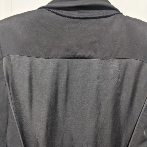 AllSaints | Hoxton Monument Coat in Charcoal Grey Raw Hem - Picture 16 of 16